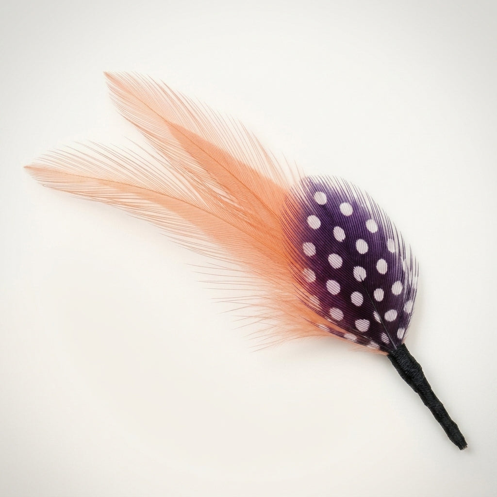 Hackle, Chicken & Guinea Plumage Feather Hat Pin