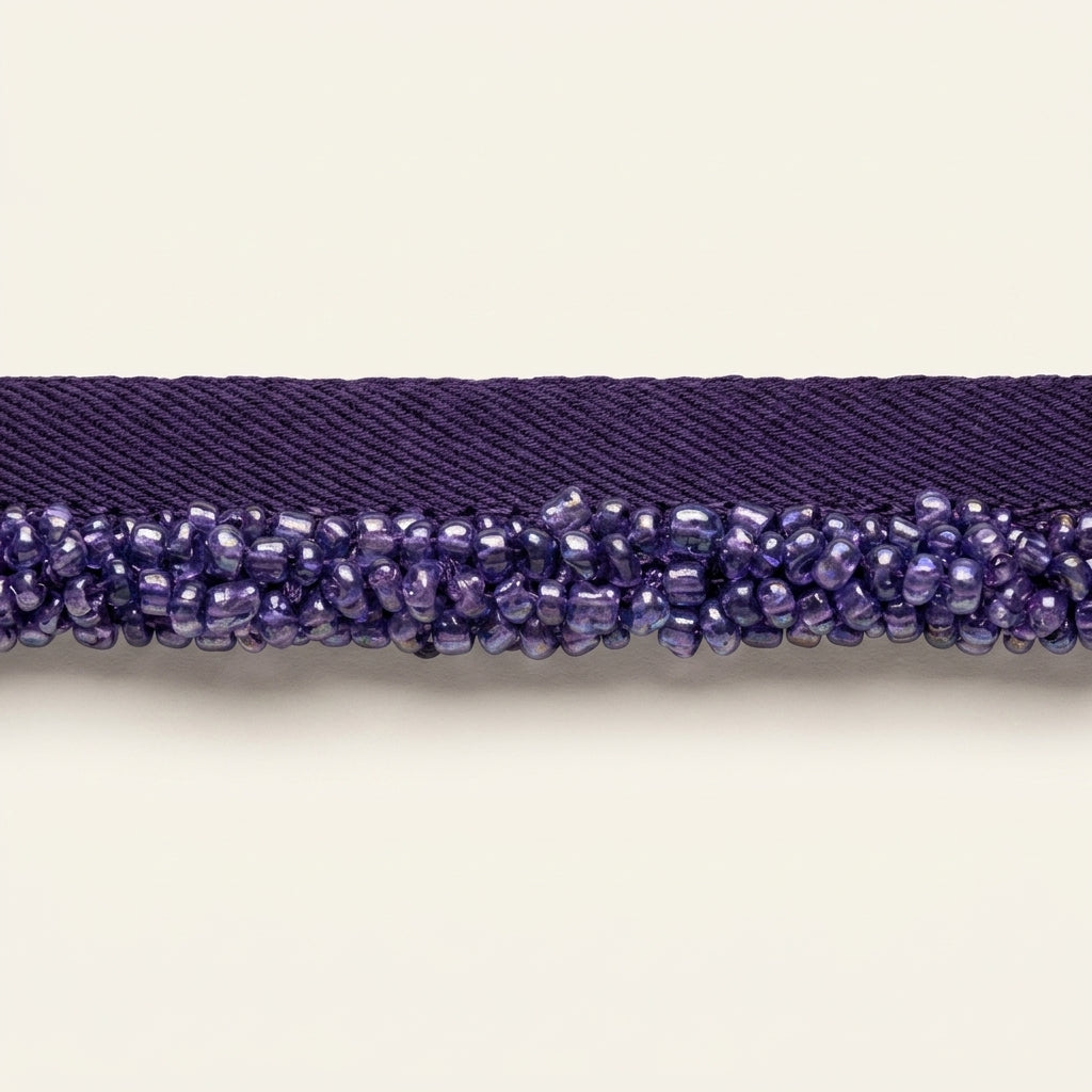 Glass Bead Trim Purple