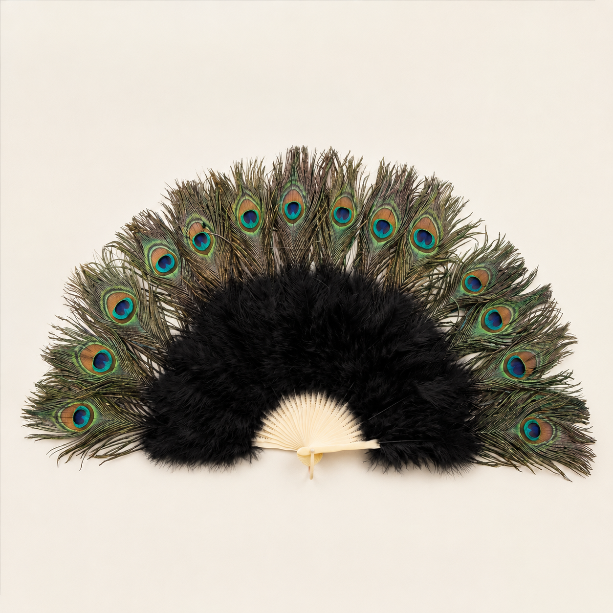 Turkey Marabou & Peacock Fan