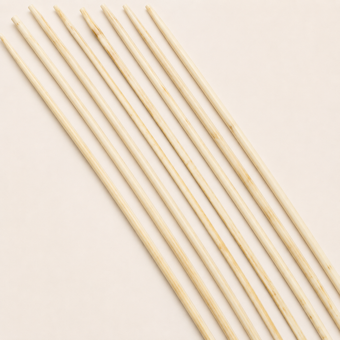 Natural Peacock Feather Shafts – White Stick