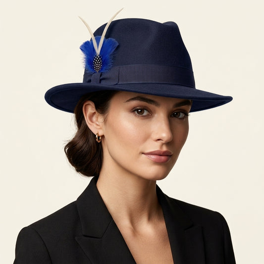 Goose Biot, Turkey & Guinea Plumage Feather Hat Pin