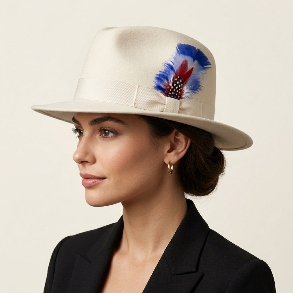 Hackle, Turkey & Guinea Plumage Feather Hat Pin