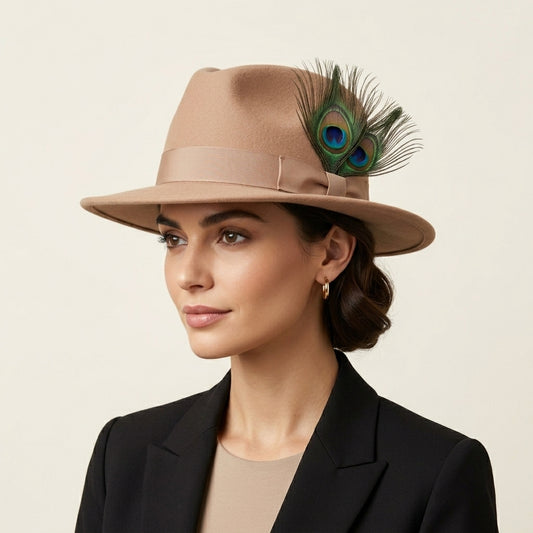 Miniature Peacock Feather Hat Pin