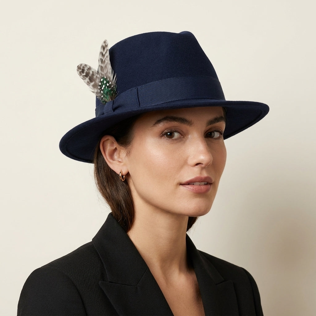 Coque Chinchilla, Guinea Polka Dot & Peacock Feather Hat Pin