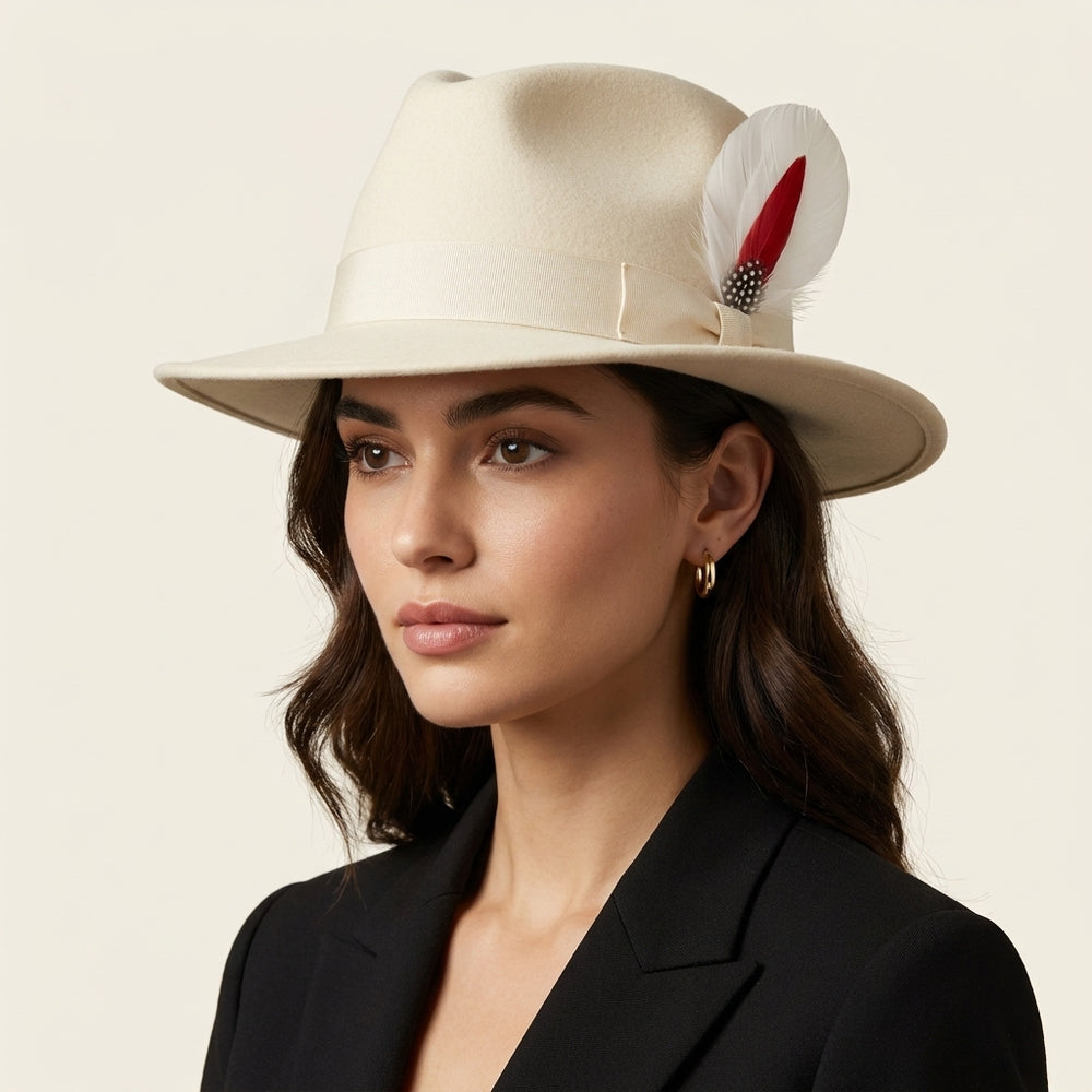 Goose Nagoire, Guinea & Coque Plumage Feather Hat Pin