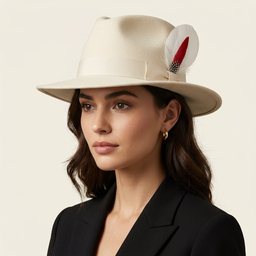Goose Nagoire, Guinea & Coque Plumage Feather Hat Pin