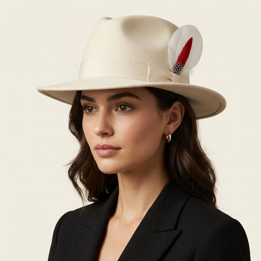 Goose Nagoire, Guinea & Coque Plumage Feather Hat Pin