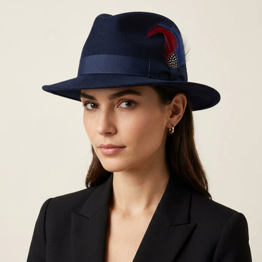 Coque Hackle & Guinea Feather Hat Pin