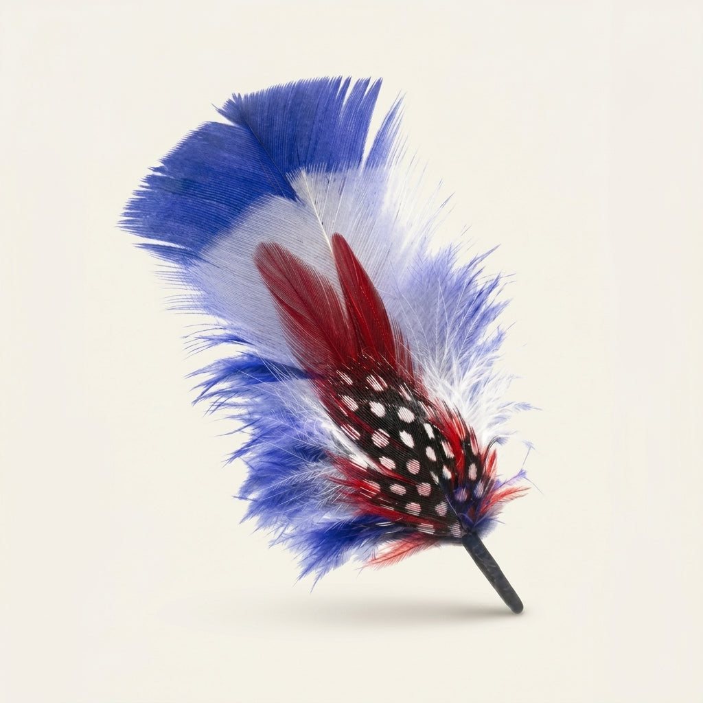 Hackle, Turkey & Guinea Plumage Feather Hat Pin