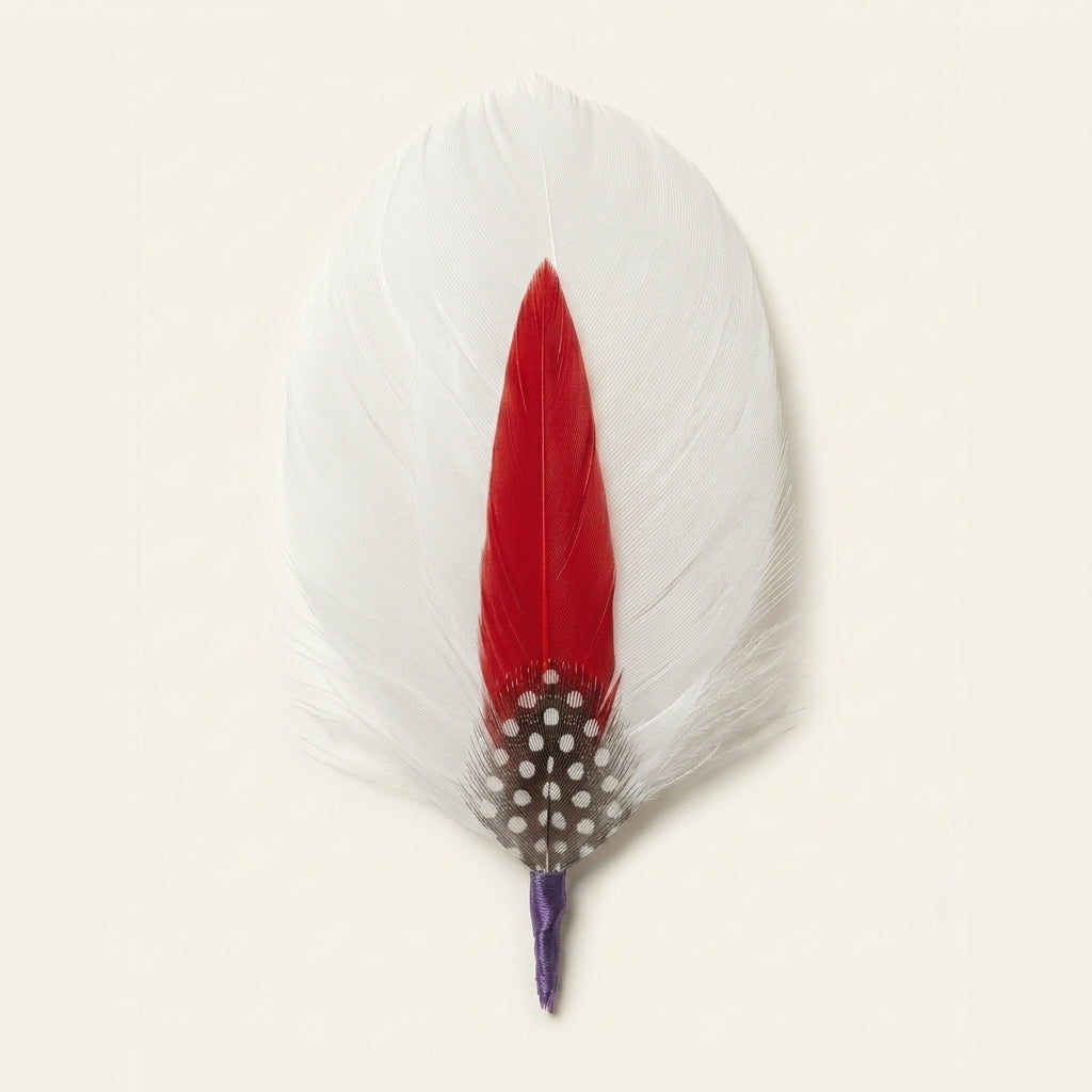 Goose Nagoire, Guinea & Coque Plumage Feather Hat Pin