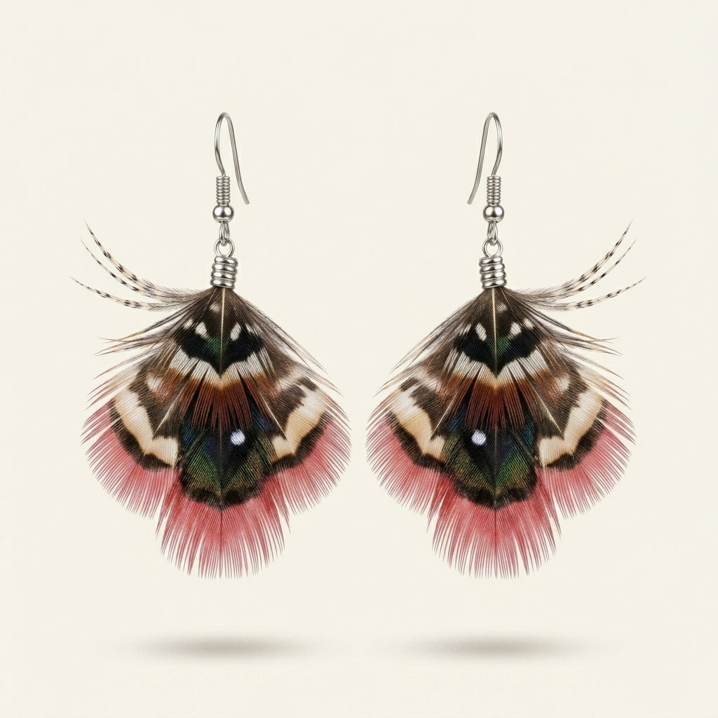 Lady Amherst Pheasant Earrings