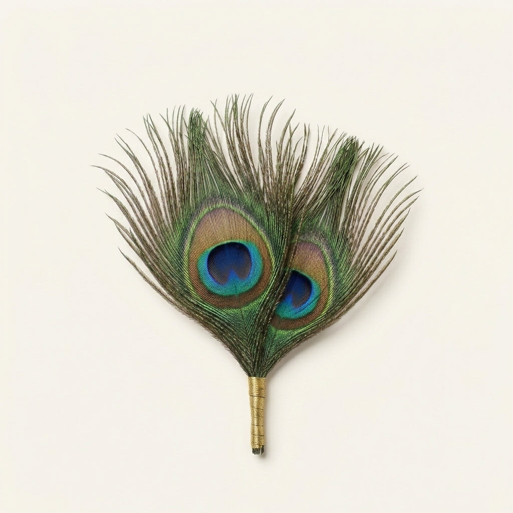 Miniature Peacock Feather Hat Pin