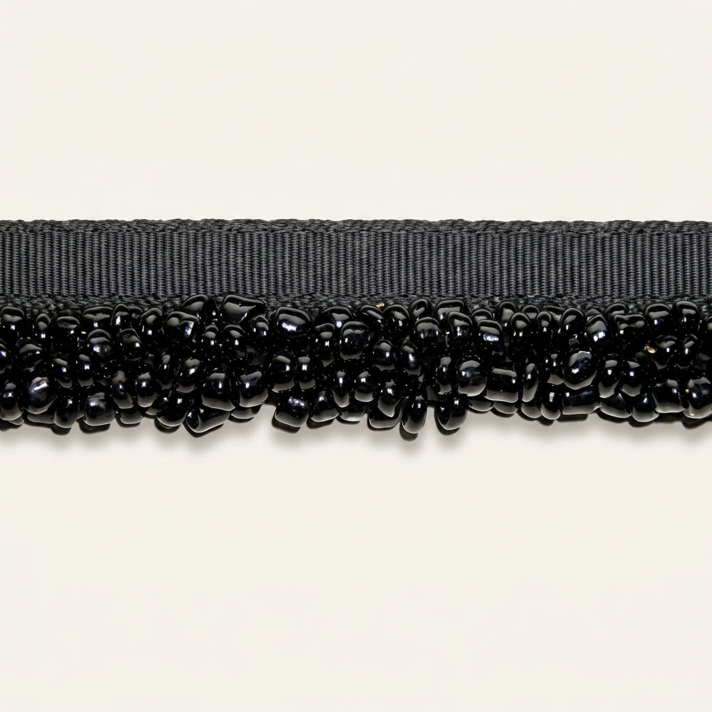 Glass Bead Trim Black