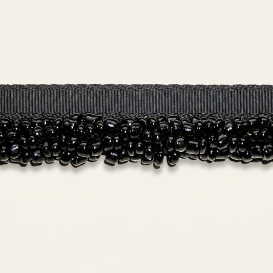 Glass Bead Trim Black