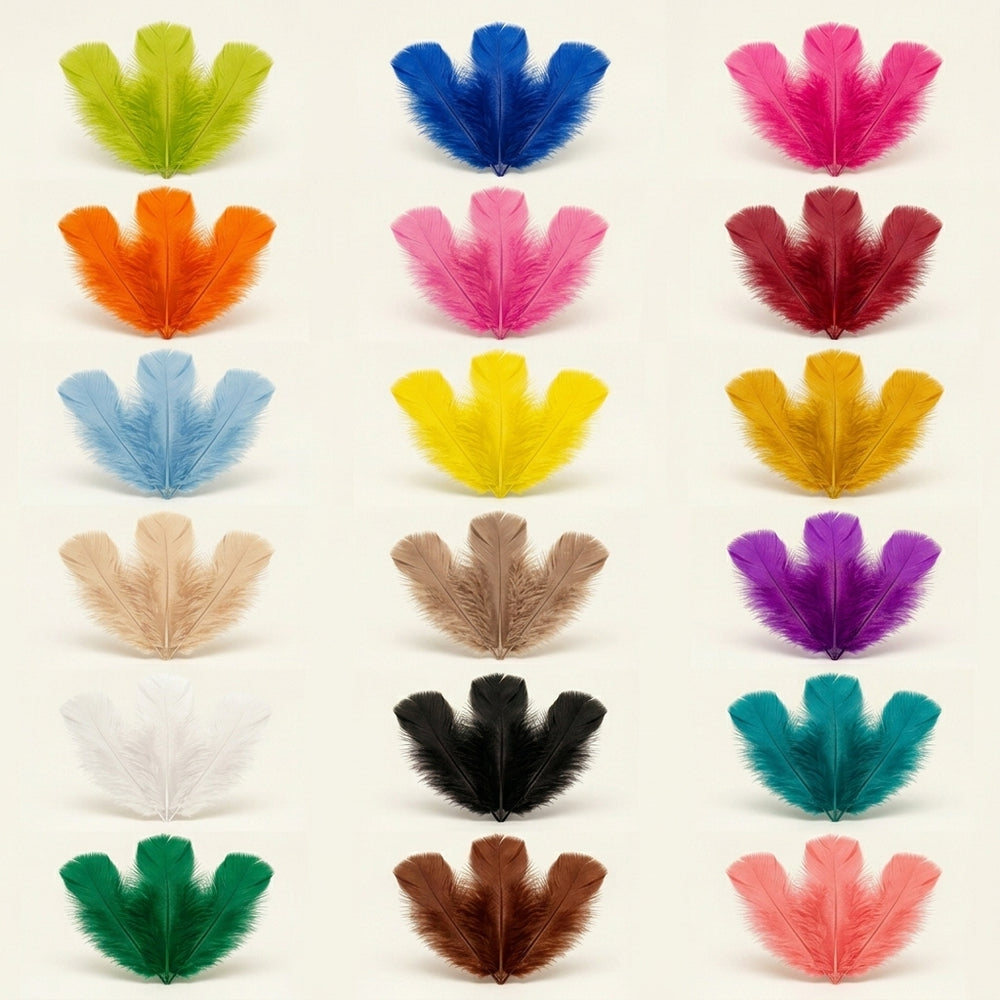 Dyed Turkey Flat Feathers- 25 Pieces