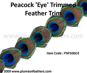 Peacock ‘Eye’ Feather Trim I