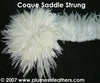 Bleached White Or Dyed Strung Saddle Feathers +4" ½ Oz.