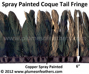 Coque Tail Fringe 6" Spray Painted
