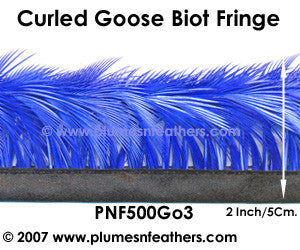 Curled Goose Biot Feather Fringe