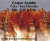 Natural Strung Red Chinchilla Saddle Feathers +5" ½ Oz.