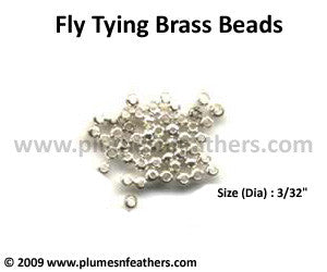 Fly Tying Brass Beads ‘Silver’ S